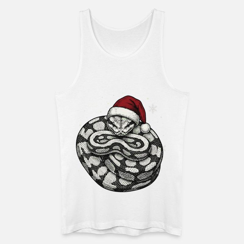 Königspython Weihnachten Ball Python Schlange - Männer Bio Tank Top - Weiß