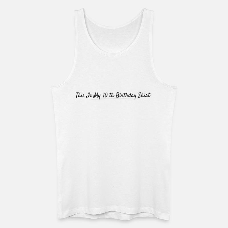 10-jähriges Jubiläum, 10-jähriges Jubiläum - Männer Bio Tank Top - Weiß