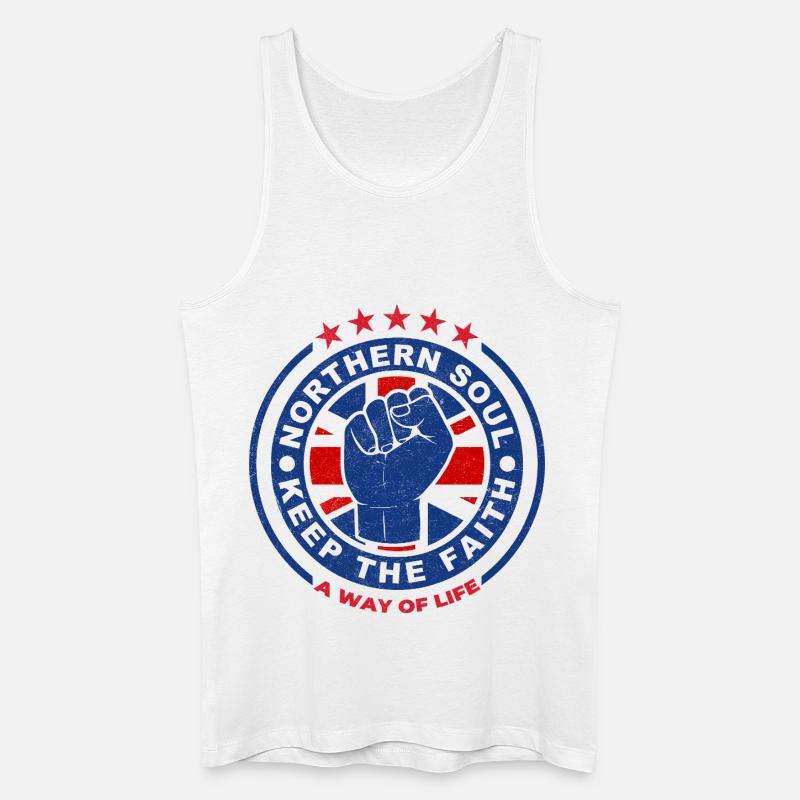 Nördliches Seelenfaust-Emblem Bewahre den Glauben - Männer Bio Tank Top - Weiß