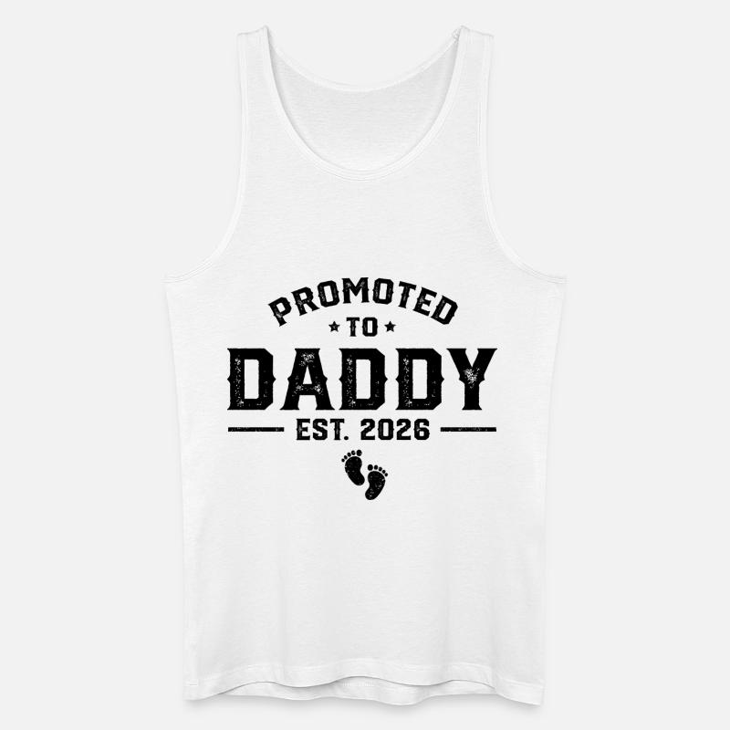 Daddy Est 2026 – Lustiges Papa  - Männer Bio Tank Top - Weiß