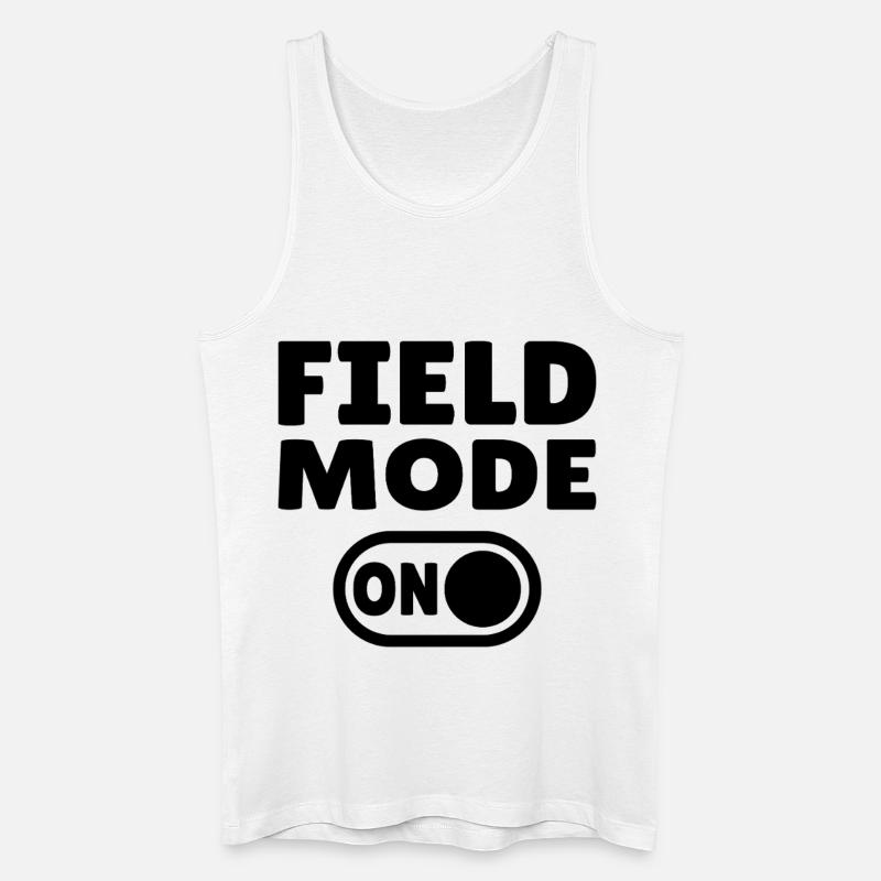 Field Mode ON – Leichtathletik - Männer Bio Tank Top - Weiß