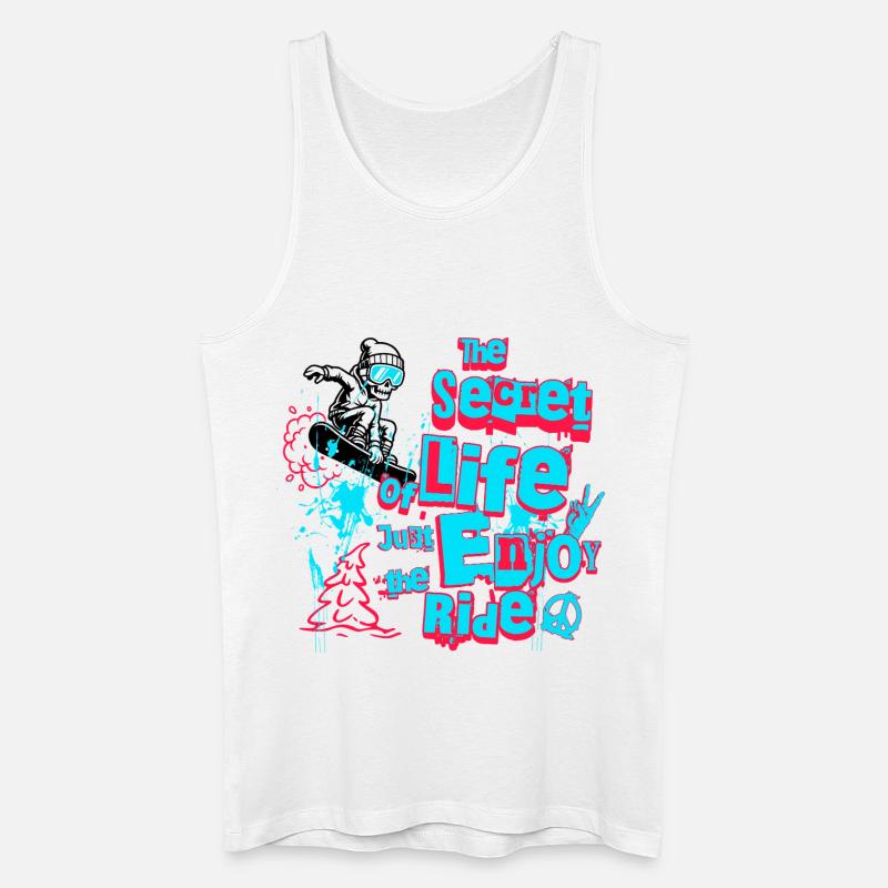 Snowboard & Ski Design - Enjoy the ride! - Männer Bio Tank Top - Weiß