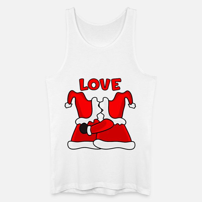 Ich liebe den Weihnachtsmann - Männer Bio Tank Top - Weiß