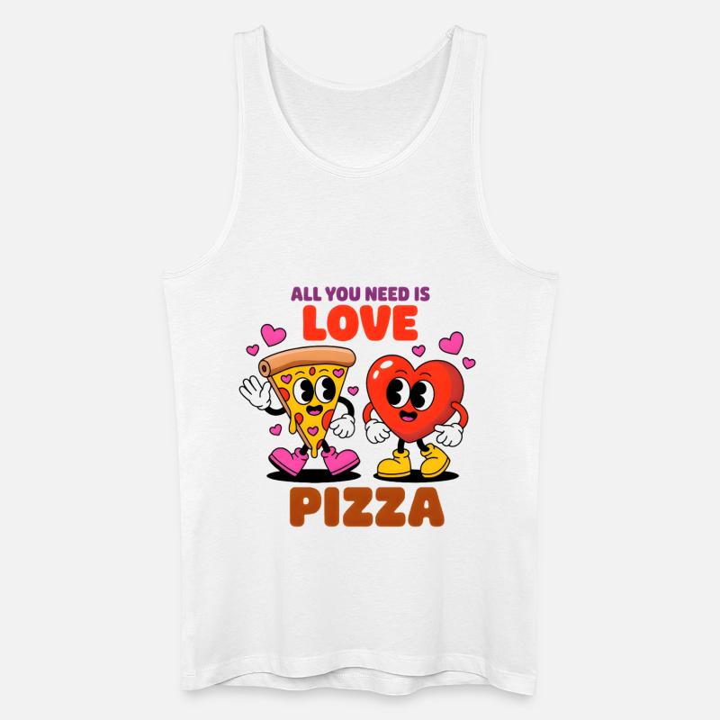 All you need is love pizza - Männer Bio Tank Top - Weiß