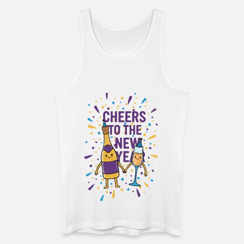 Prost auf die Neujahrsfeier - Männer Bio Tank Top - Weiß