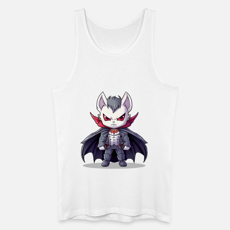Chibi Vampir im Anzug mit Cape - Männer Bio Tank Top - Weiß