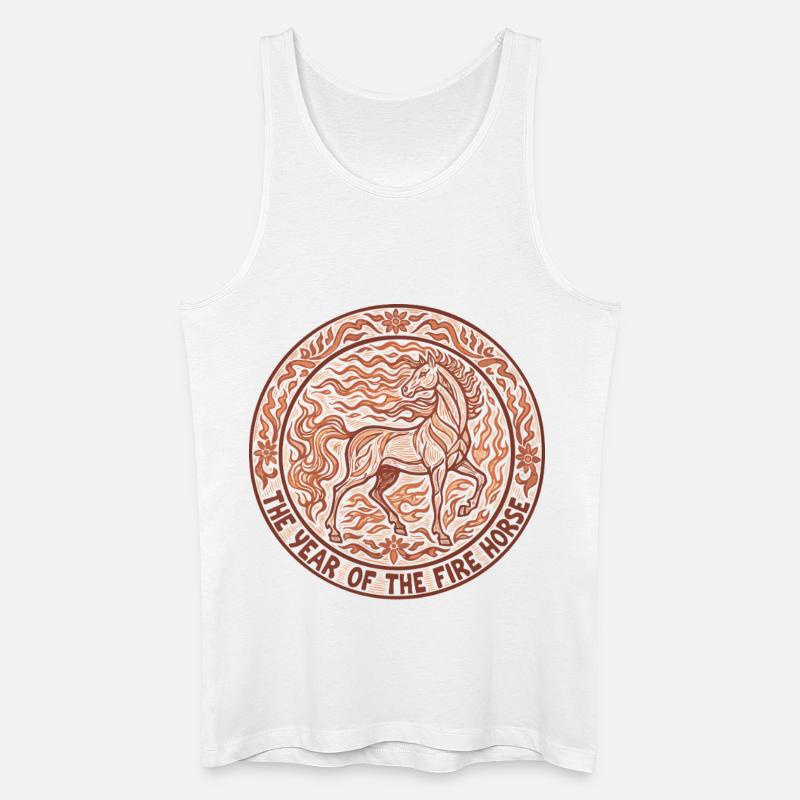 Das Jahr des Feuerpferd-Designs - Männer Bio Tank Top - Weiß