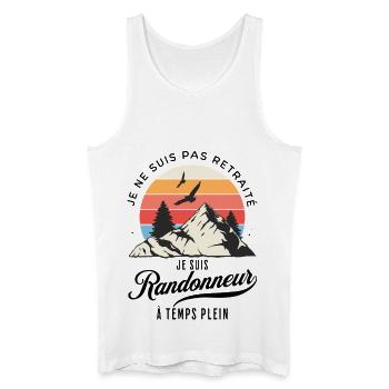Full-time hiker not retired - Men’s Organic Tank Top - white - Front