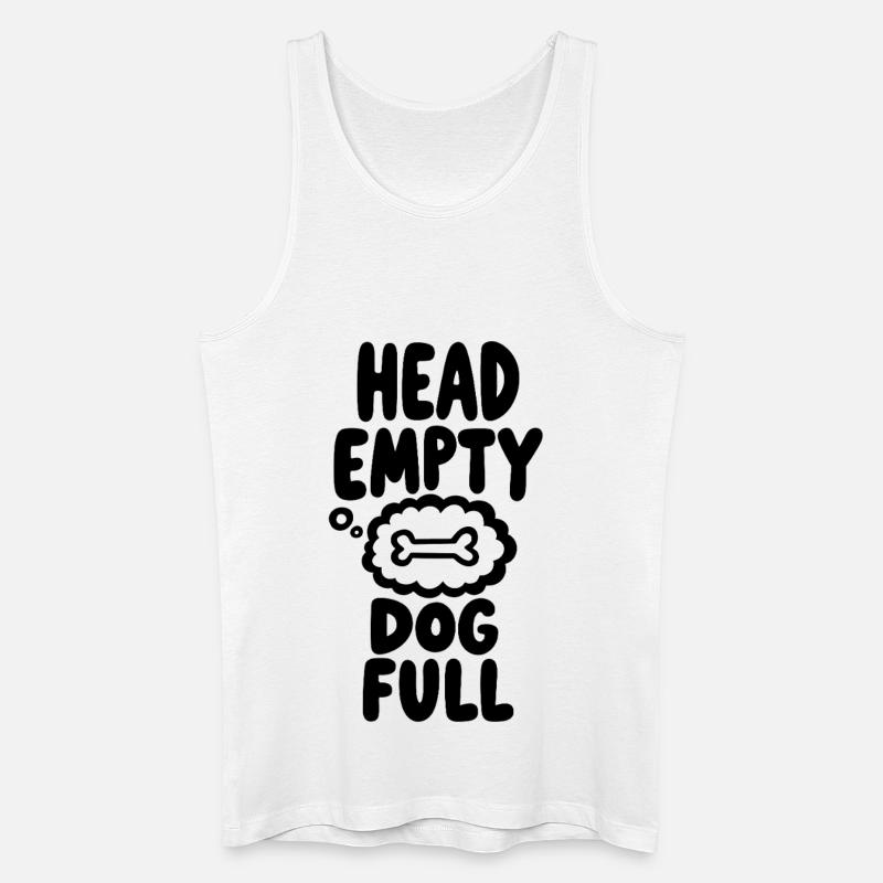 Head Empty Dog Full Hundeliebe - Männer Bio Tank Top - Weiß