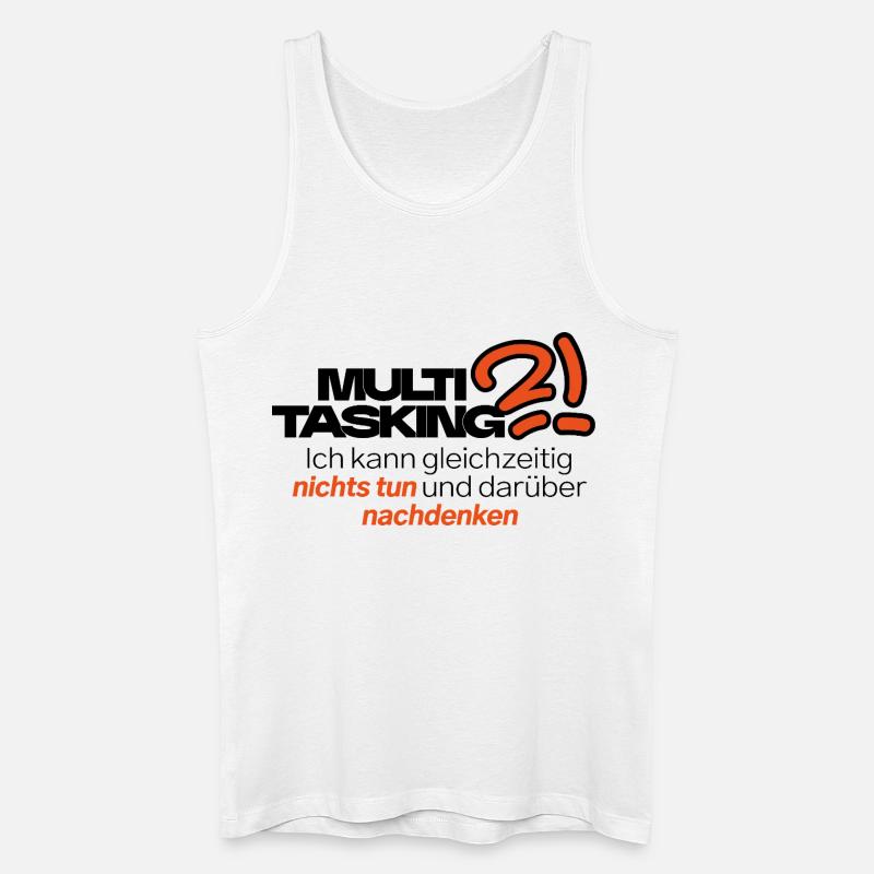 Multitasking mit Stil - Männer Bio Tank Top - Weiß