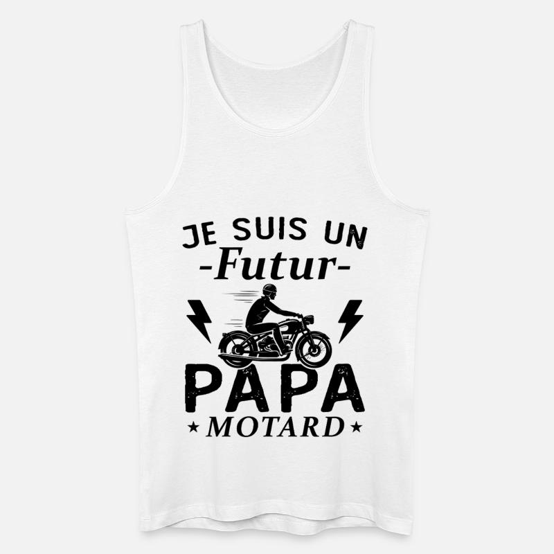 Ich bin ein werdender Biker-Vater - Männer Bio Tank Top - Weiß