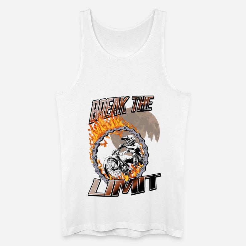 BMX Break the Limit Feuer - Männer Bio Tank Top - Weiß