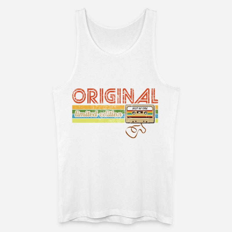 Original 1986 Limited Edition - Kassette - Männer Bio Tank Top - Weiß