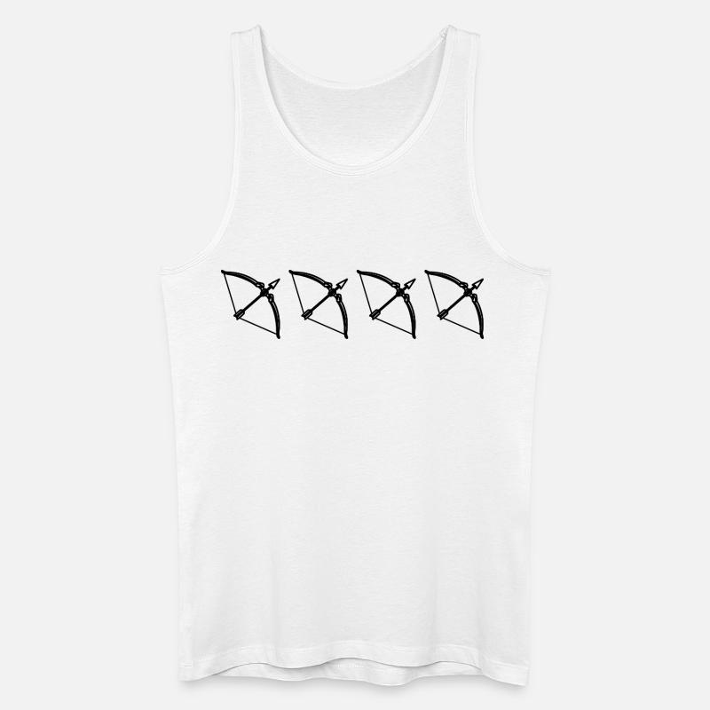 Pfeil und Bogen - Männer Bio Tank Top - Weiß