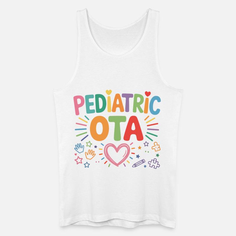 Pädiatrische OTA Farbexplosion - Männer Bio Tank Top - Weiß