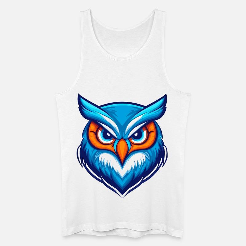 Blue Owl Esports Maskottchen-Logo - Männer Bio Tank Top - Weiß