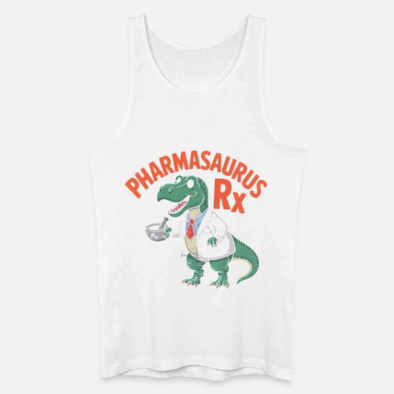 PharmaSaurus RX Doktoralligator - Männer Bio Tank Top - Weiß