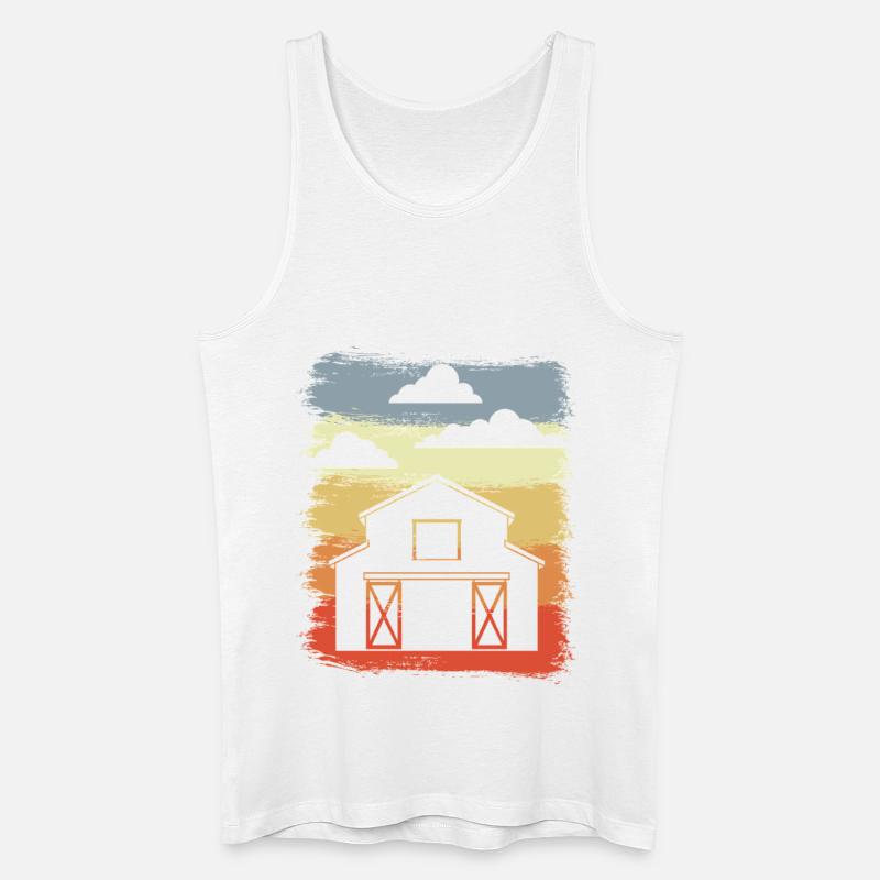 Retro Scheune - Männer Bio Tank Top - Weiß