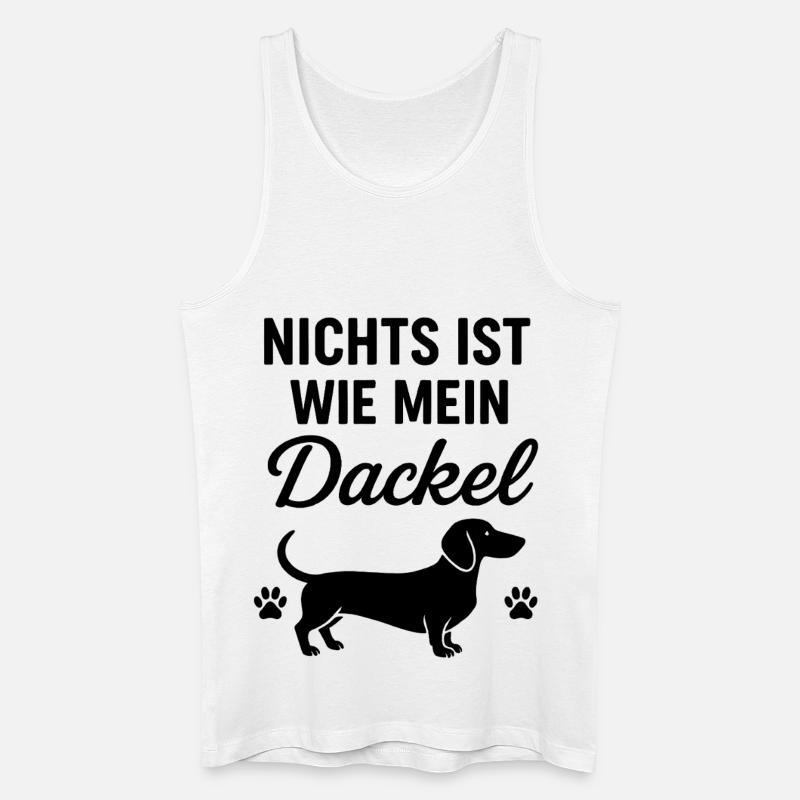 Mein Dackel Spruch - Männer Bio Tank Top - Weiß