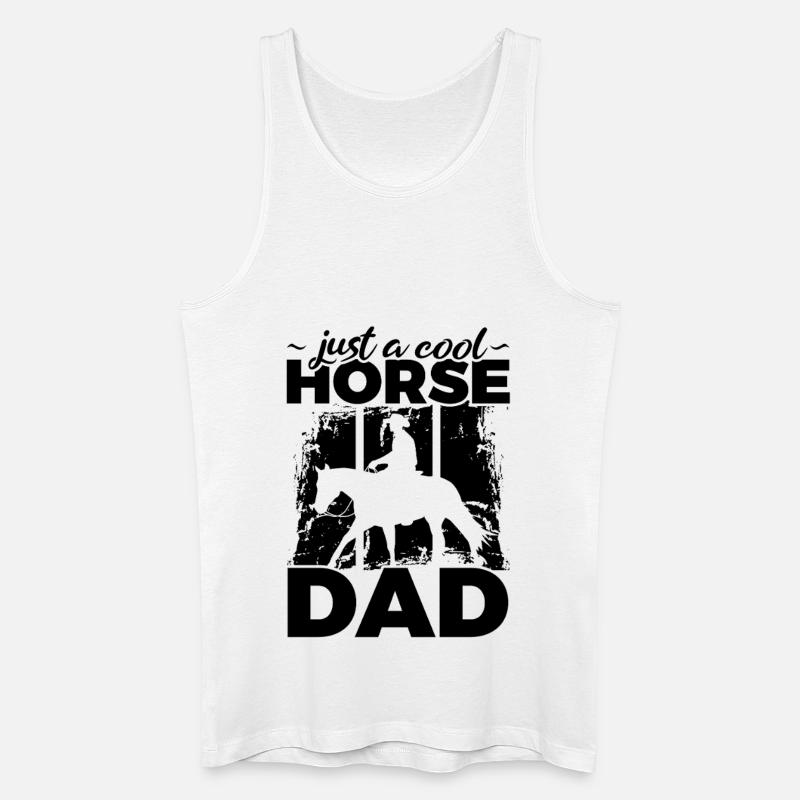 Pferde Vater - Männer Bio Tank Top - Weiß