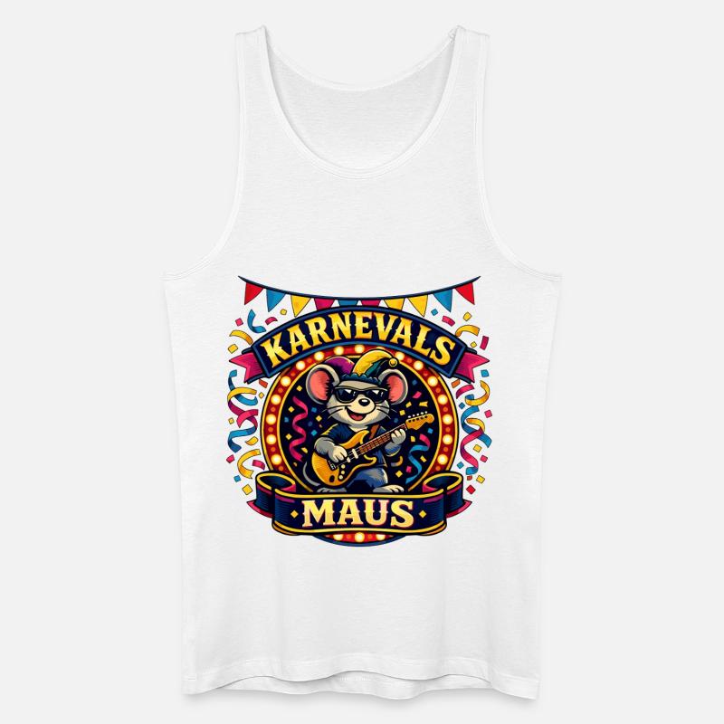 Karneval Maus Rock Köln Alaaf Geschenk - Männer Bio Tank Top - Weiß