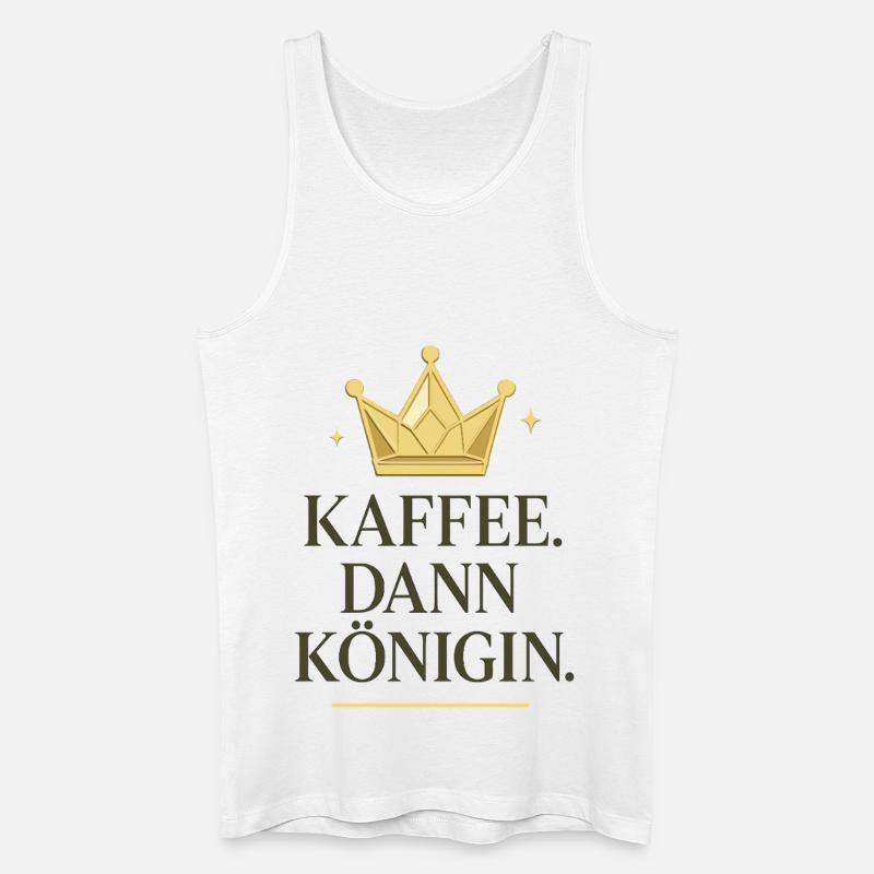 kaffee dann königin, kaffeekrone - Männer Bio Tank Top - Weiß
