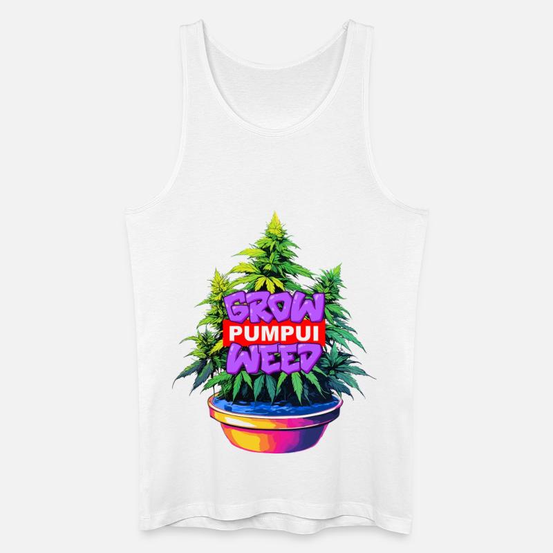 Grow Pumpui Weed - Männer Bio Tank Top - Weiß