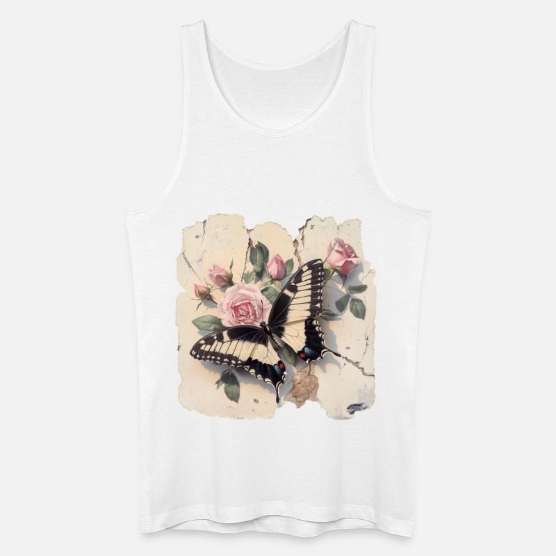 Schmetterling - Männer Bio Tank Top - Weiß