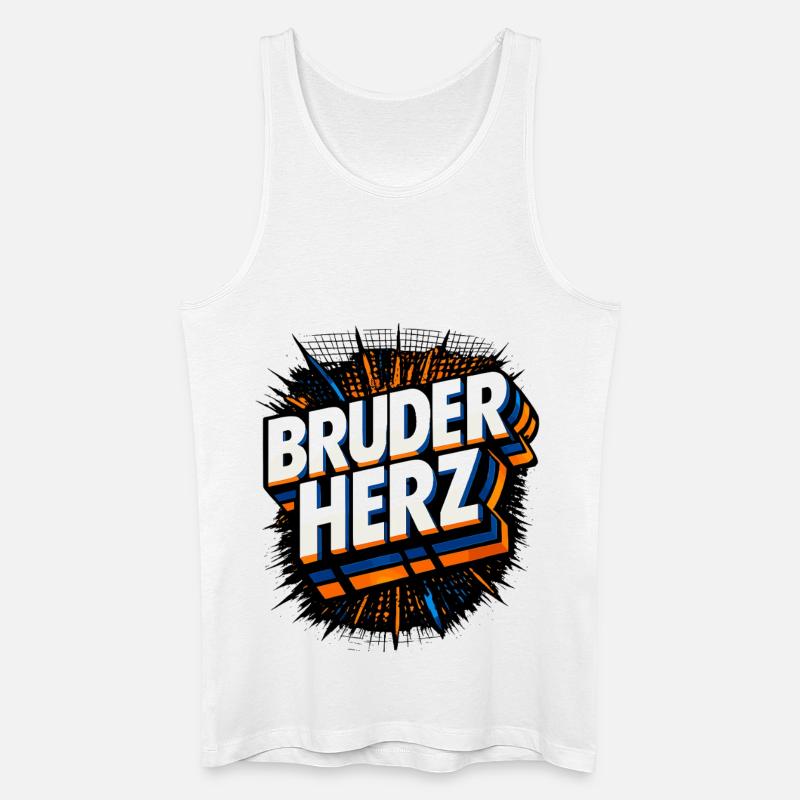 Bruderherz Geschenk Bruder - Männer Bio Tank Top - Weiß