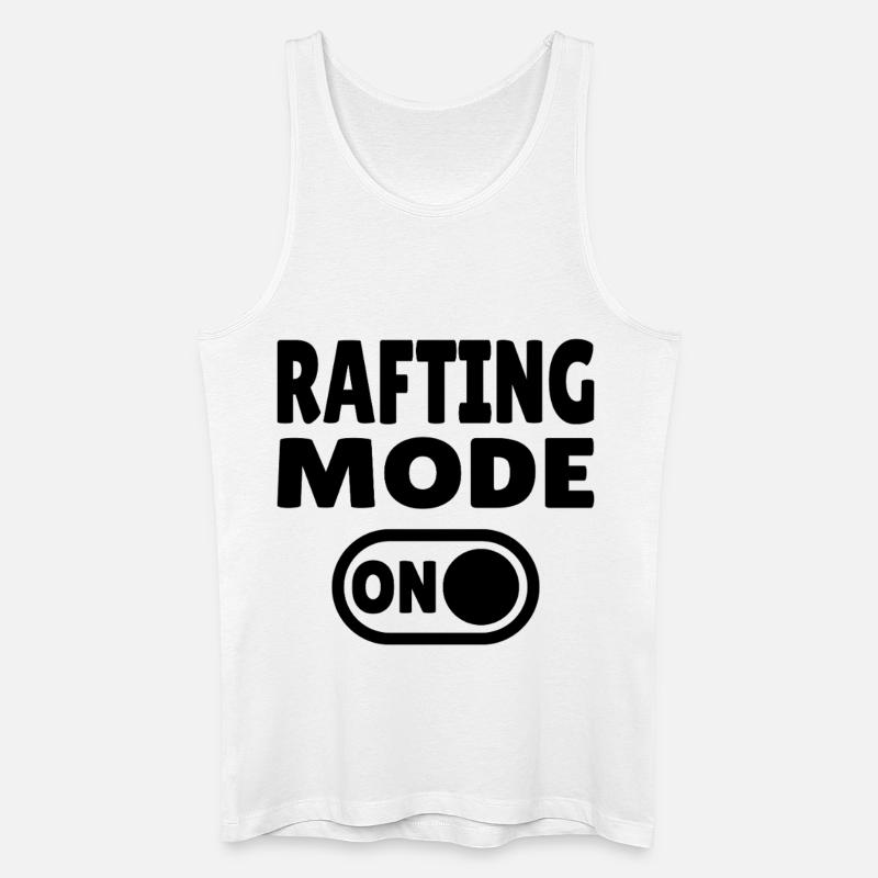 Rafting Mode ON – Wildwasser im Schlauchboot - Männer Bio Tank Top - Weiß