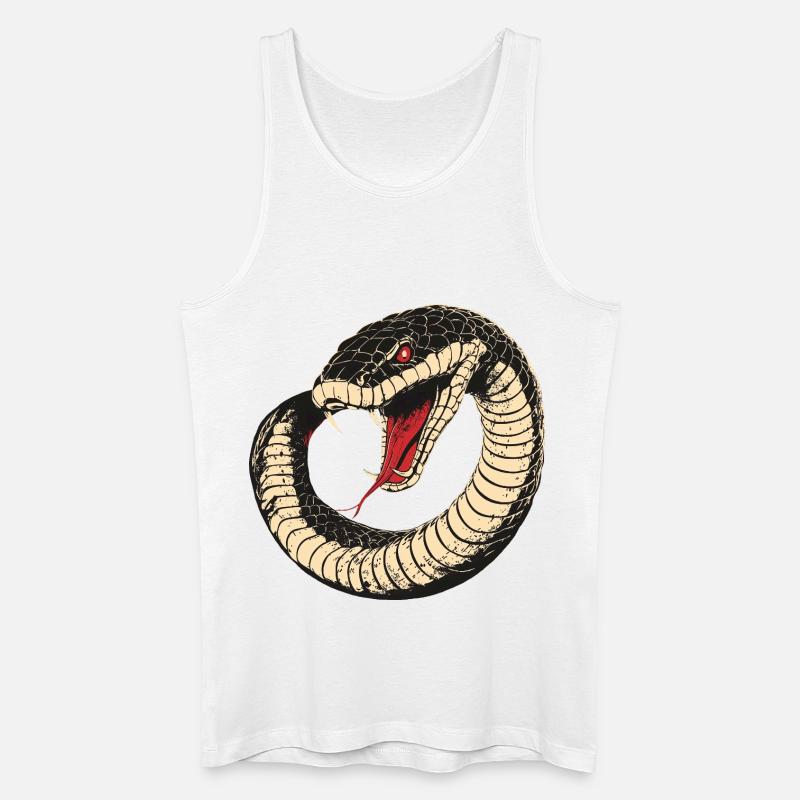 Schlange - Männer Bio Tank Top - Weiß