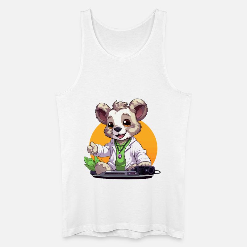 Tech-Koala Creator in retro look - Men’s Organic Tank Top - white