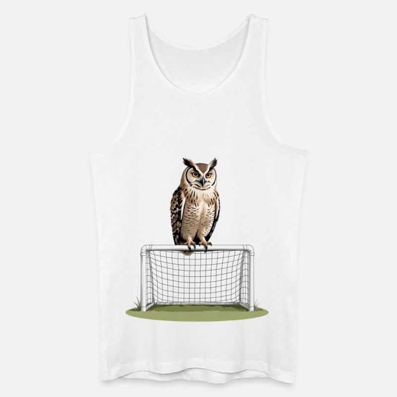 Eule auf Torrahmen – Nachtspiel - Männer Bio Tank Top - Weiß