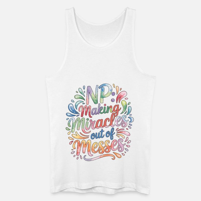 Nurse Practitioner NP Making Miracles Nursing - Men’s Organic Tank Top - white