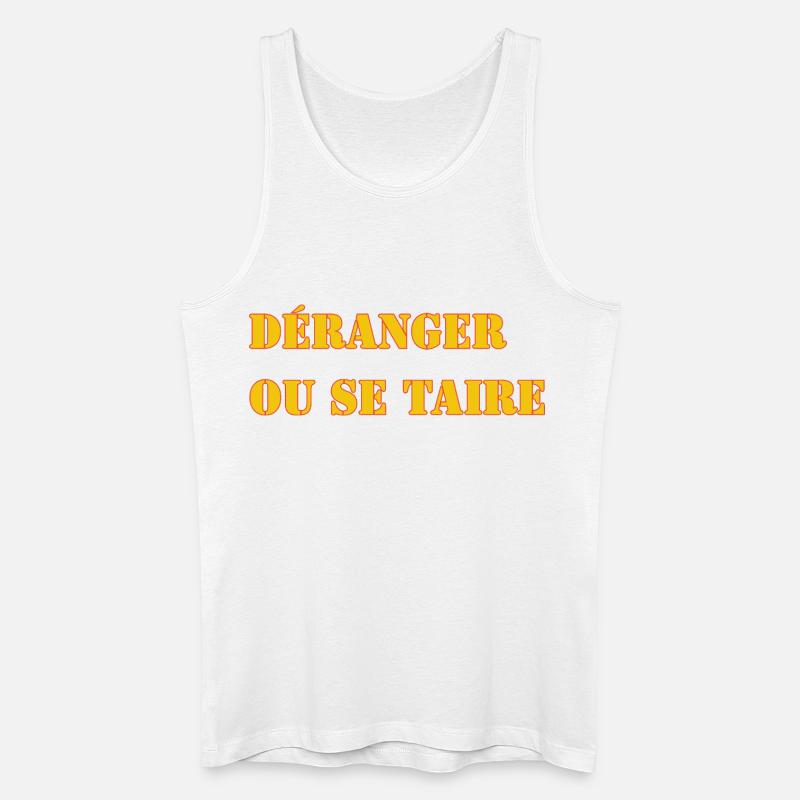STÖREN ODER SCHWEIGEN. - Männer Bio Tank Top - Weiß