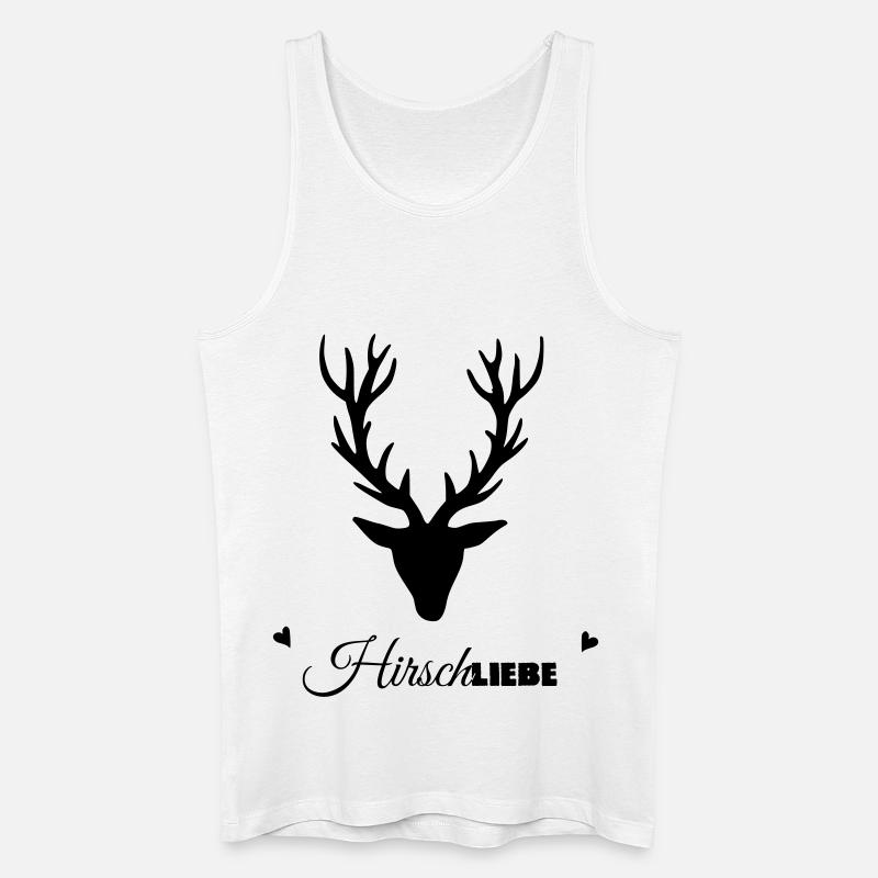 HirschLIEBE by heavenlygoods - Männer Bio Tank Top - Weiß