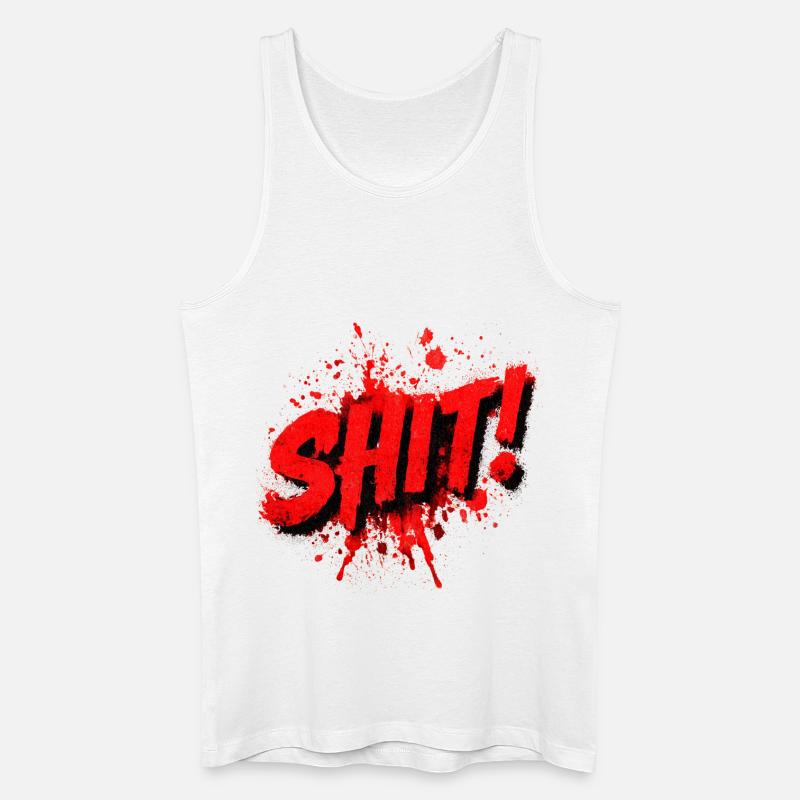 Shit Graffiti Splash - Männer Bio Tank Top - Weiß