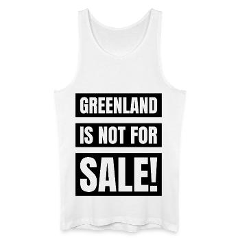 Le Groenland n’est pas à vendre - Débardeur bio Homme - blanc - Devant