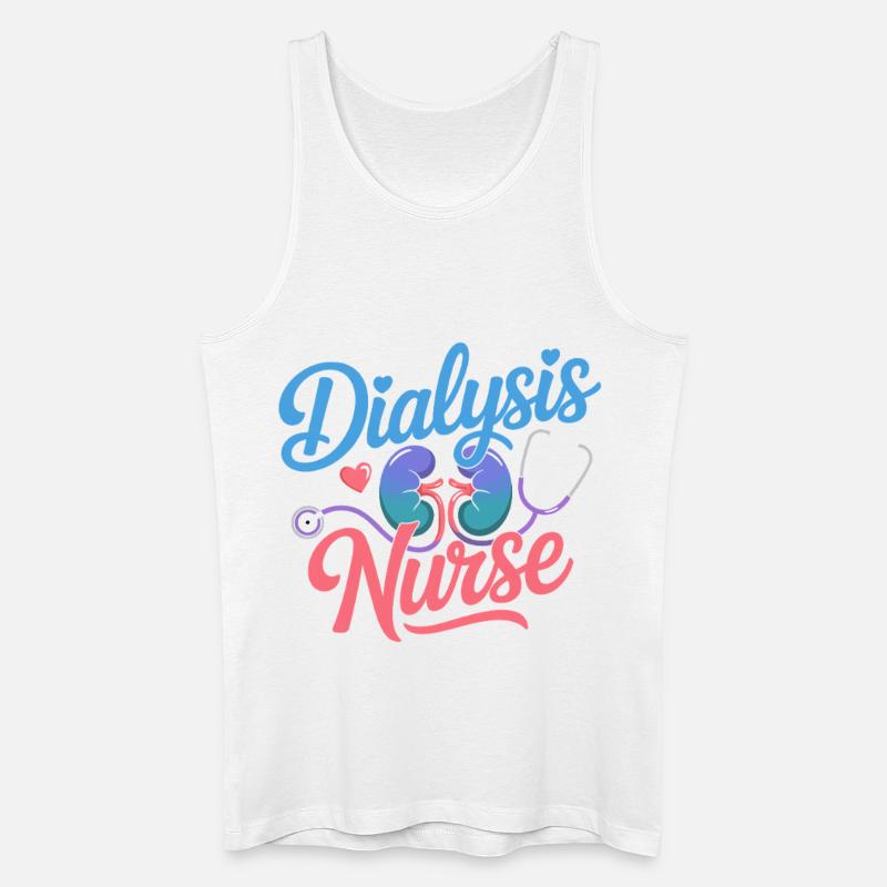 Dialyse Pflegekraft Design - Männer Bio Tank Top - Weiß