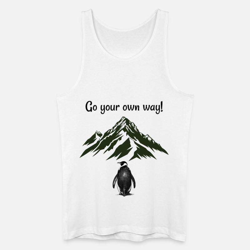 Go your own way! - Männer Bio Tank Top - Weiß