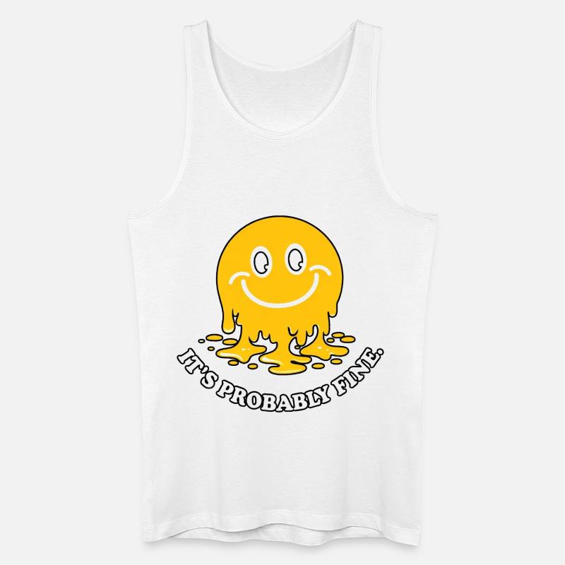 Melting Smile Meme - Männer Bio Tank Top - Weiß