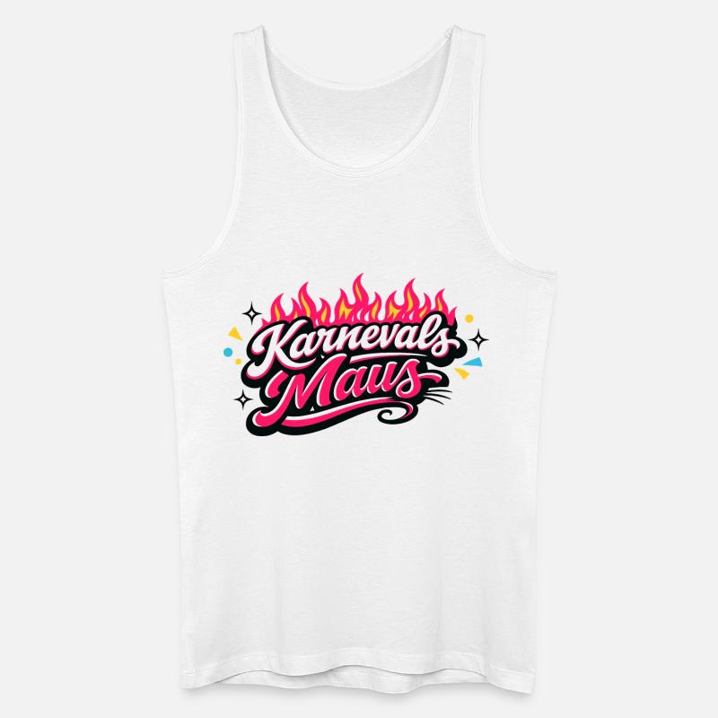 Karnevalsmaus Köln - Kölner Karneval Design - Männer Bio Tank Top - Weiß