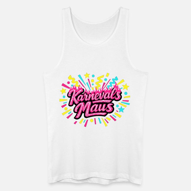 Karnevalsmaus - Karneval Geschenk - Männer Bio Tank Top - Weiß