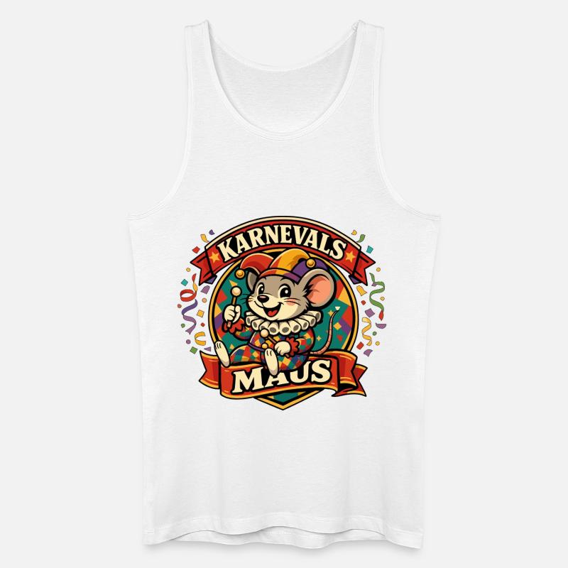 Karnevalsmaus Last Minute Kostüm - Männer Bio Tank Top - Weiß