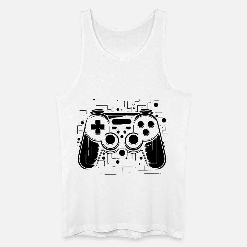 Spiel Controller - Männer Bio Tank Top - Weiß