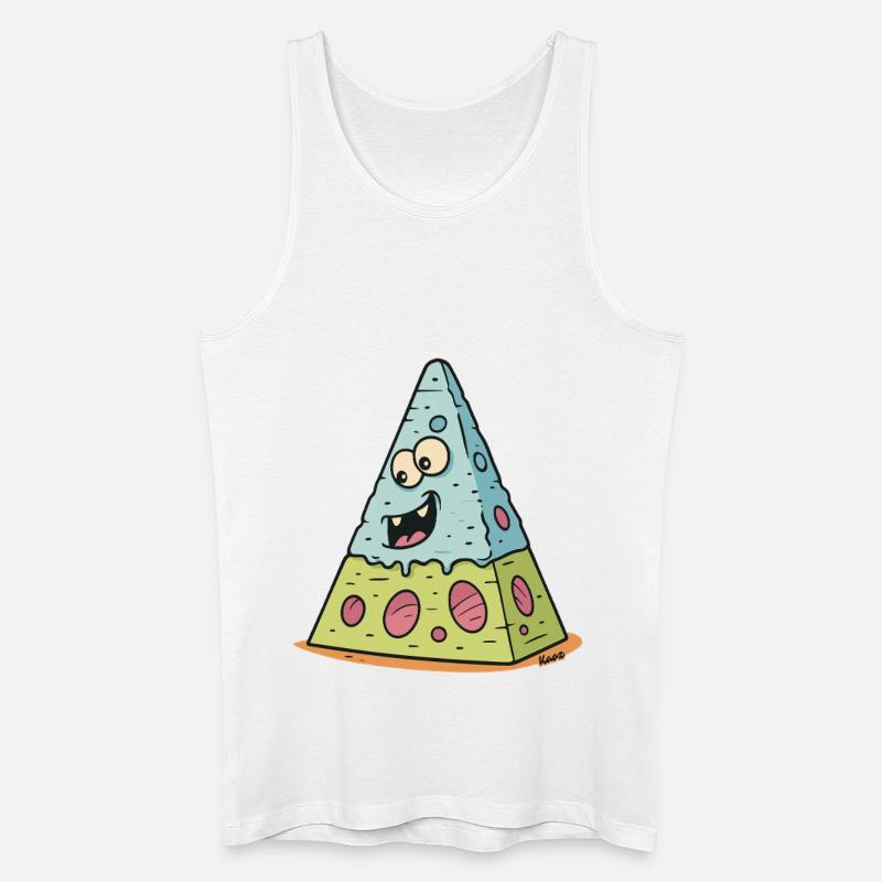 Käse-Vulkan Lachendes Gesicht - Männer Bio Tank Top - Weiß