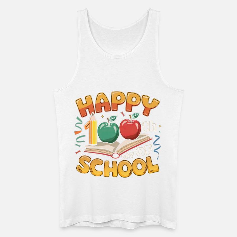 Conception du centième anniversaire de l’école - Débardeur bio Homme - blanc