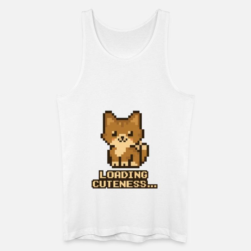 Pixelhündchen Lade Cuteness - Männer Bio Tank Top - Weiß