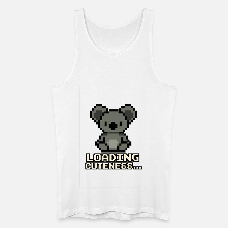 Pixelkoala Loading Cuteness - Männer Bio Tank Top - Weiß