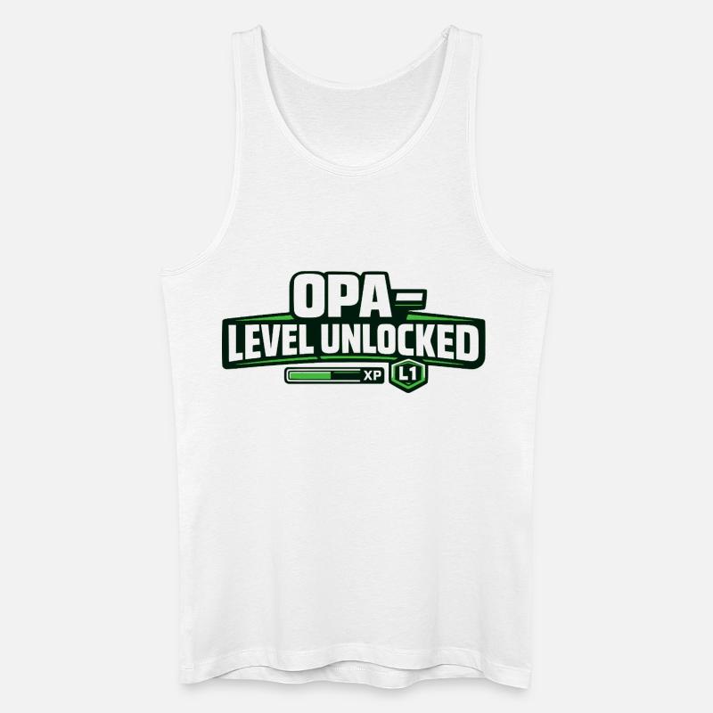OPA Level Unlocked XP Design - Männer Bio Tank Top - Weiß